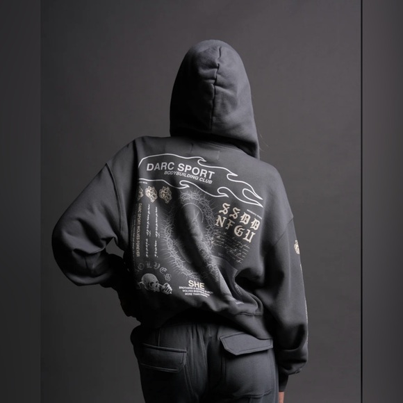 Darc Sport 🐺MEMENTO MORI 2024 "SAGE" (CROPPED) ZIP HOODIE IN GREEK STONE SMALL - Picture 5 of 14